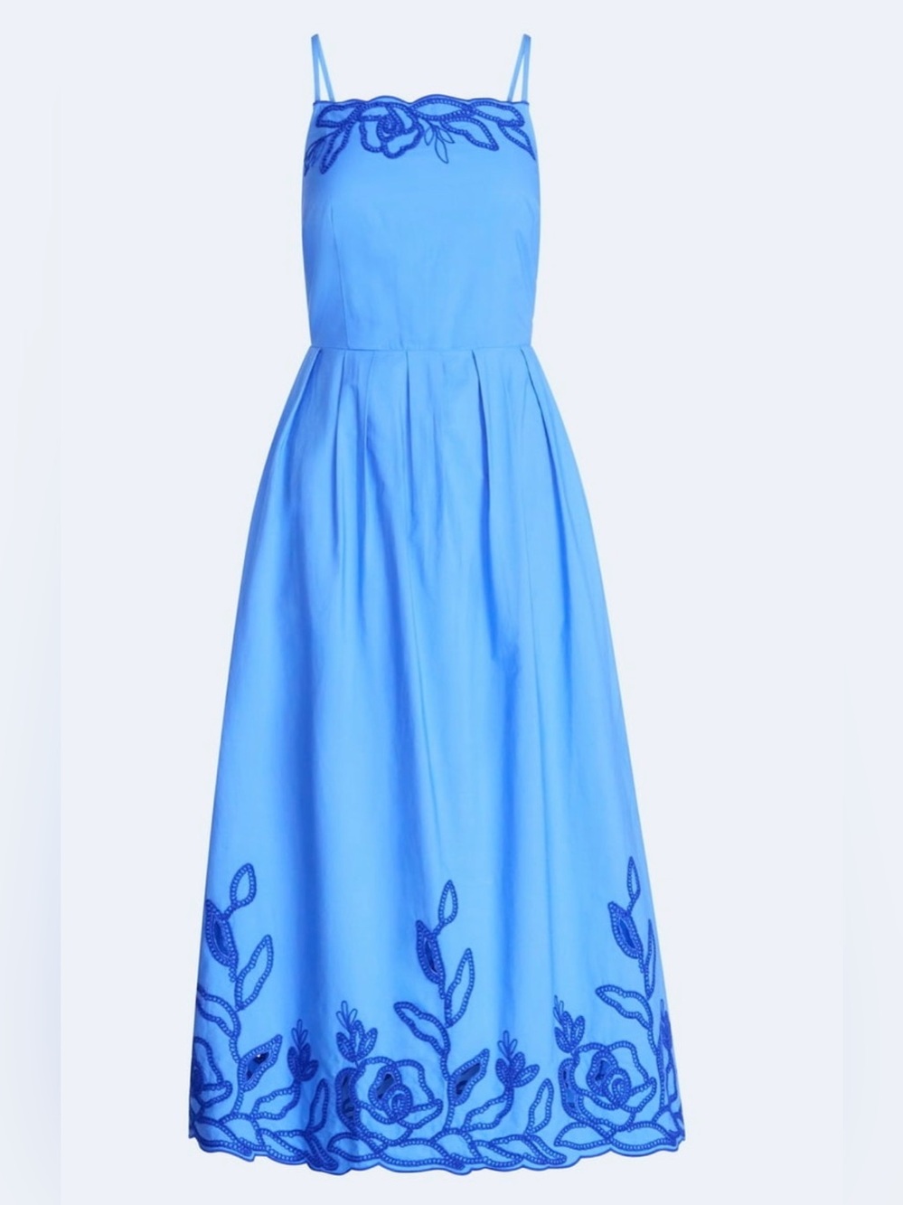 Free Assembly Women’s Plus Embroidery Cotton Midi Dress - Picture 4 of 4